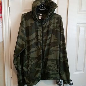 XL Camo Shell jacket w/ hood